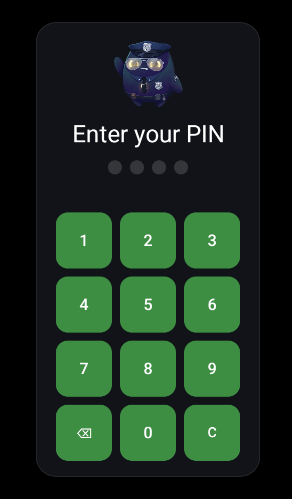 Pin lock screen requiring a PIN to turn the Android TV back on after Sleep Timer has shut it off